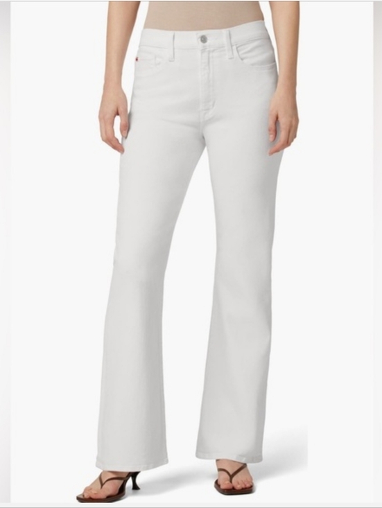 Hudson Jeans Denim - Hudson Blair High Rise Flared Jeans White Denim Pants